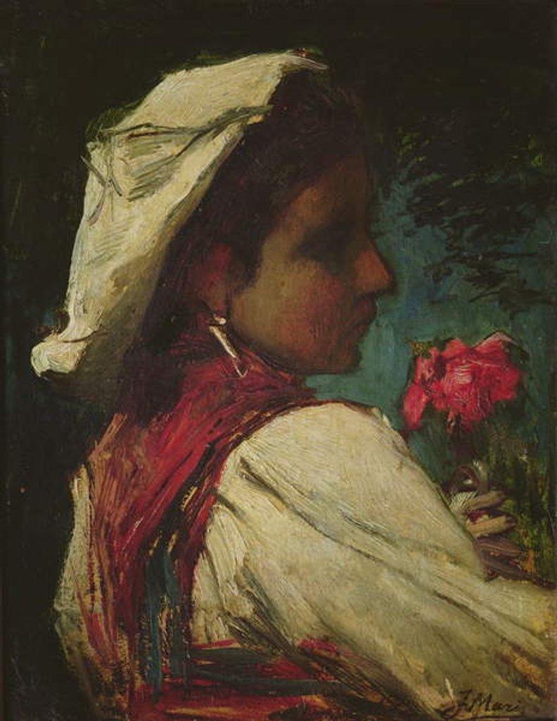 Detail of Italian Girl, c.1866 by Jacob Henricus or Hendricus Maris