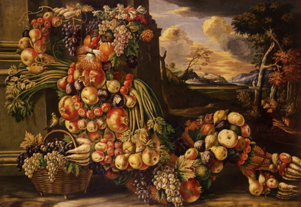 Detail of Seated Figure of Summer, 1573 by Giuseppe (school of) Arcimboldo