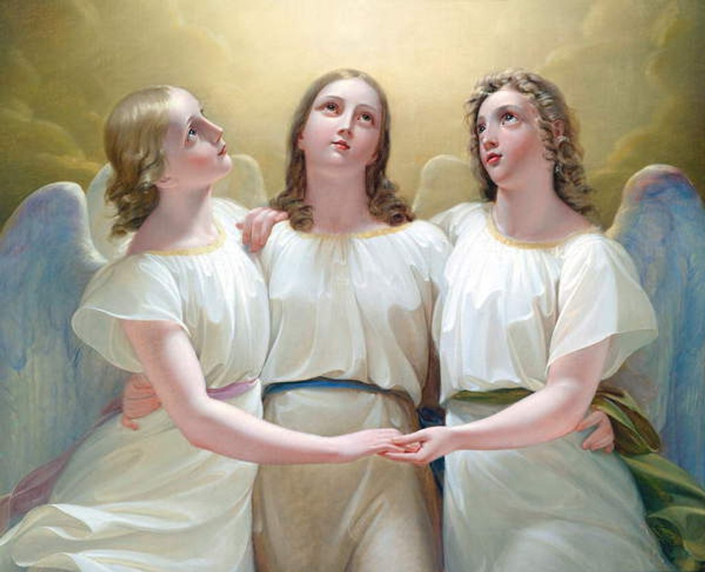 Detail of Three Guardian Angels, 1822 by Franz Kadlik