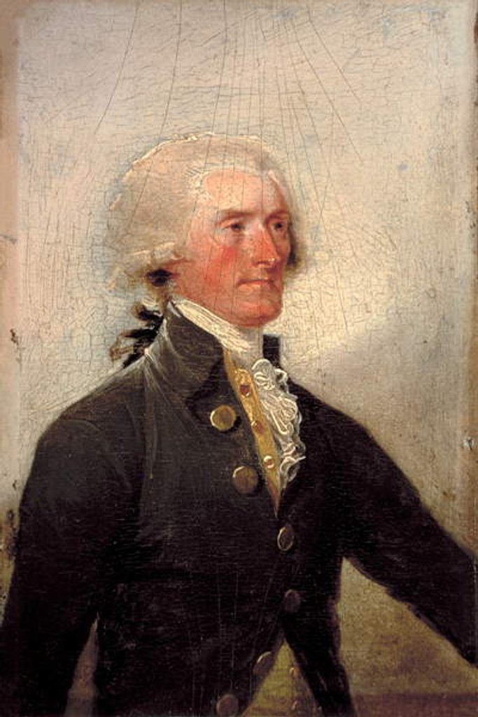 Detail of Portrait of Thomas Jefferson by John Trumbull, 1788 by John Trumbull