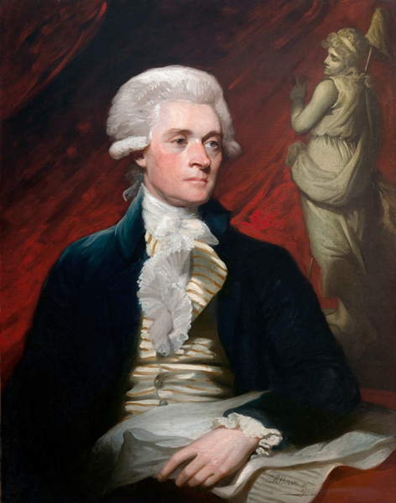 Detail of Portrait of Thomas Jefferson, 1786 by Mather Brown