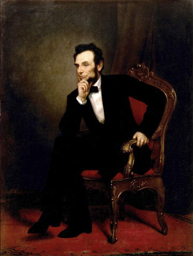 Detail of Portrait of Abraham Lincoln, 1869 by George Peter Alexander Healy
