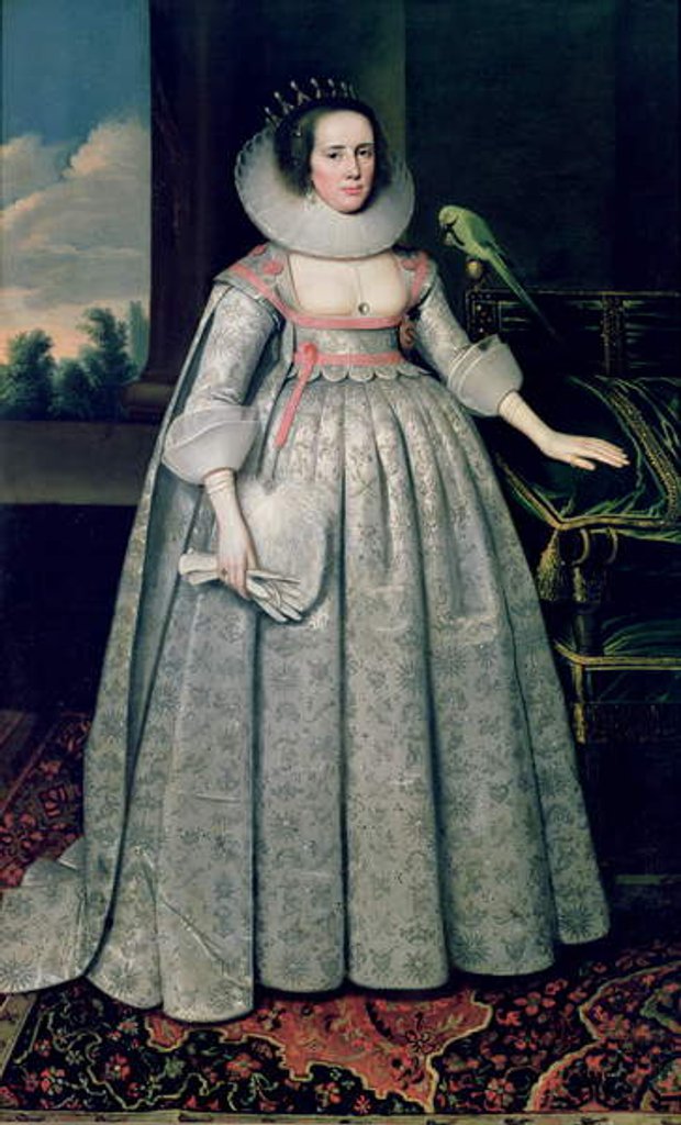 Detail of The Countess of Sussex by Paul van Somer