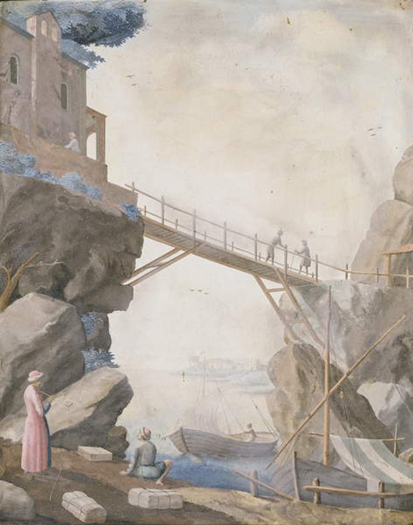 Detail of Scagliola Panel by Ferdinand Enrico Hugford