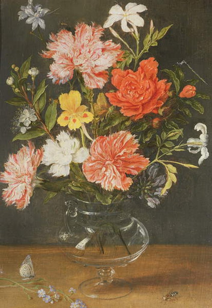 Detail of Still Life of Carnations and other Flowers by Jan the Younger Brueghel