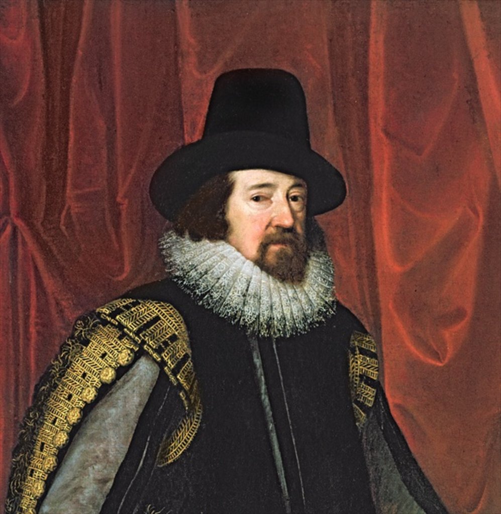 Detail of Sir Francis Bacon Baron Verulam de Verulam, vicomte St. Albans by Paul van Somer