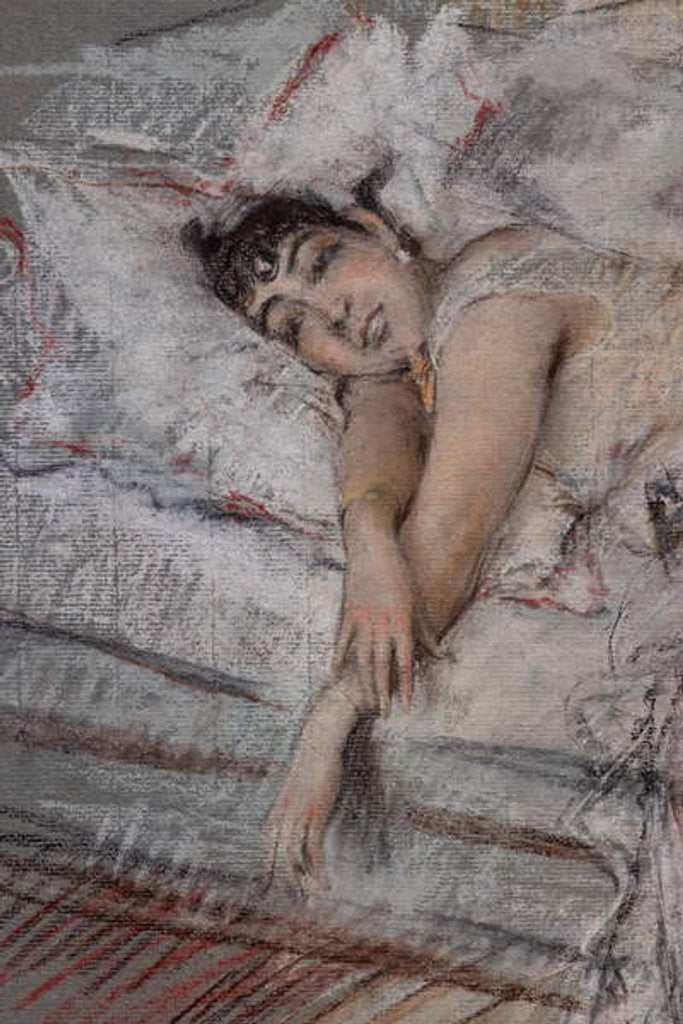 Detail of The Countess of Rasty in Bed, detail, 1880 by Giovanni Boldini