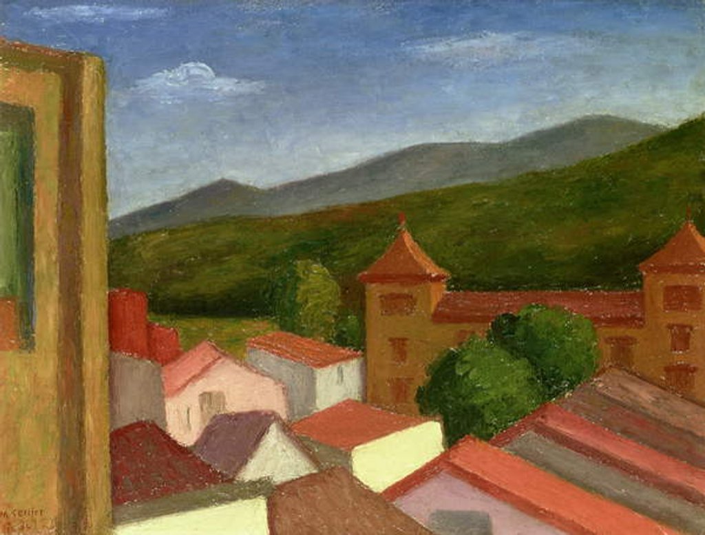 Detail of The Monastery, 1934 by Mark Gertler