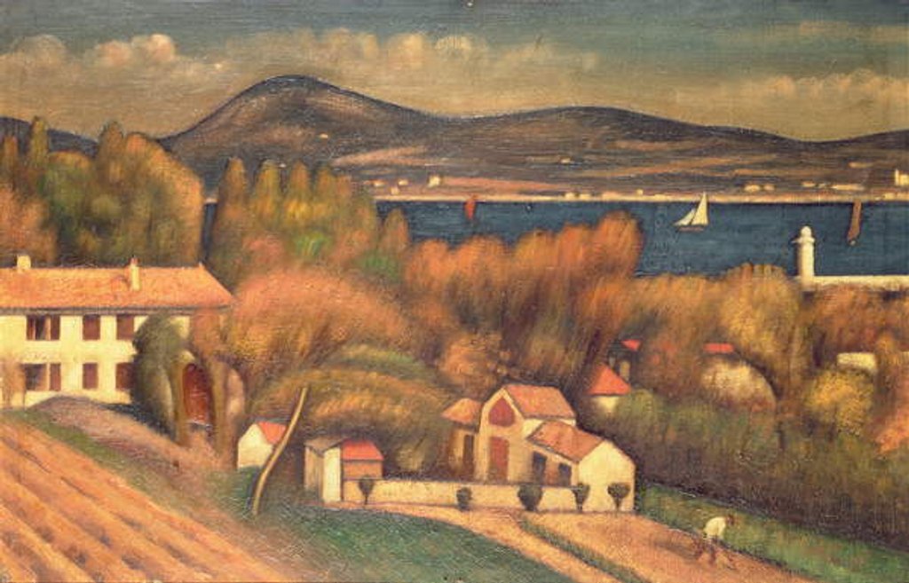 Detail of St Tropez, 1925 by Mark Gertler