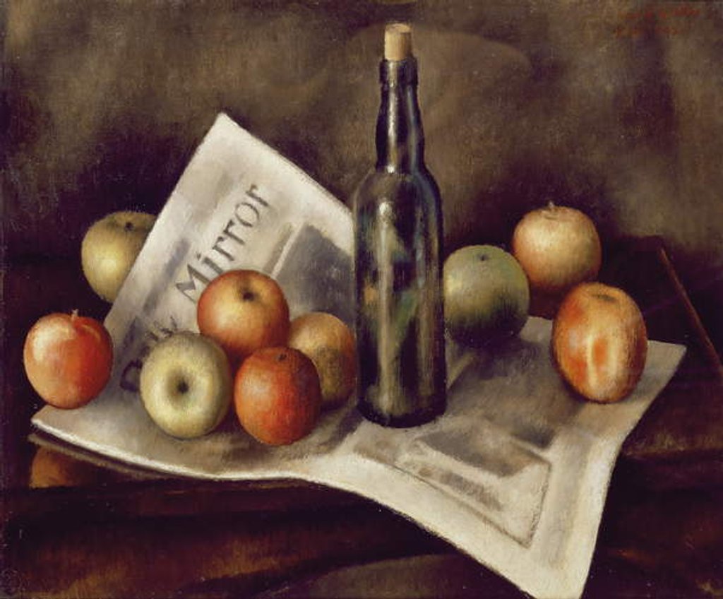 Detail of Still life with apples, 1921 by Mark Gertler