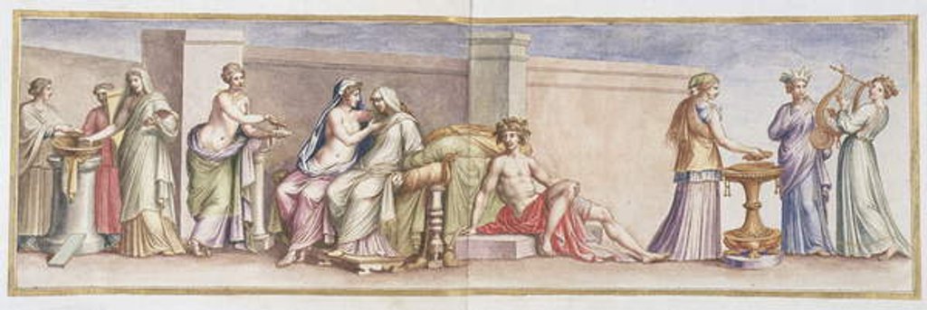 Detail of Ms Gen 1496 Plate XLI Aldobrandini Wedding, 1674 by Pietro Santi Bartoli