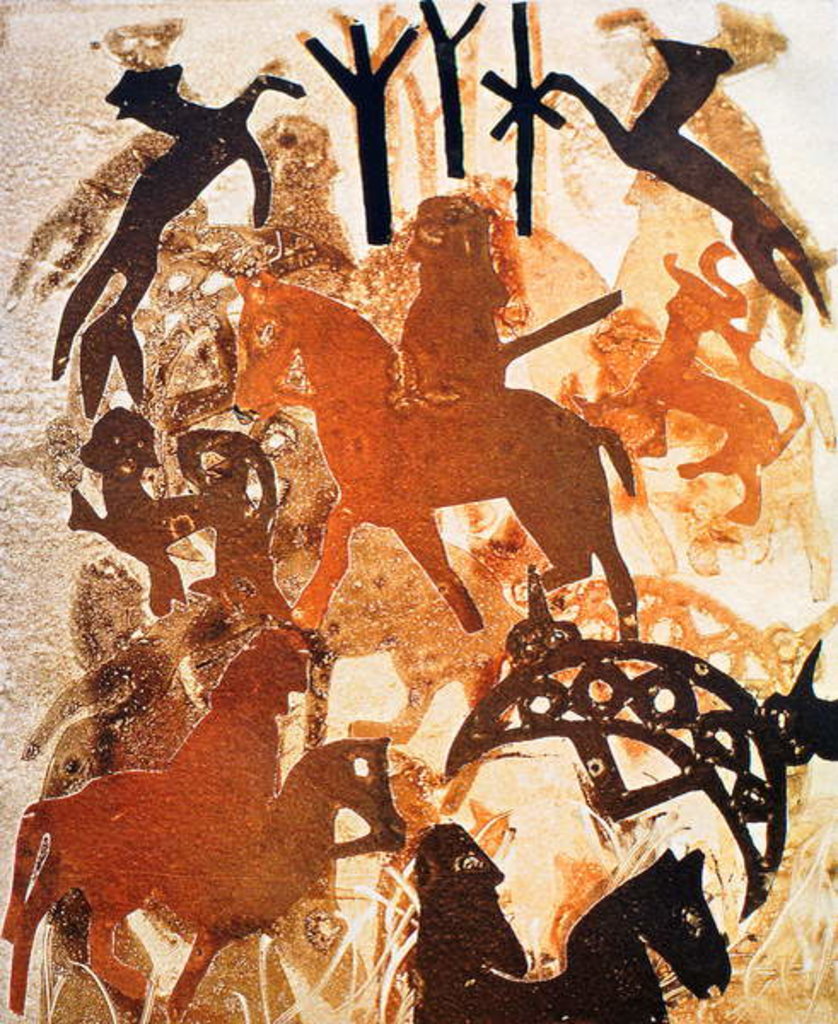 Detail of Symbols and Runes, 2000 by Gloria Wallington