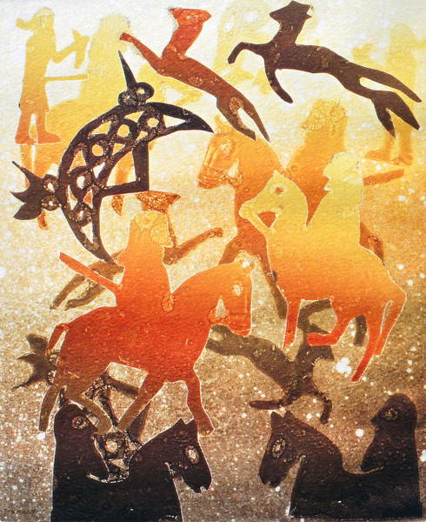 Detail of Pictish Hunt 2000 by Gloria Wallington