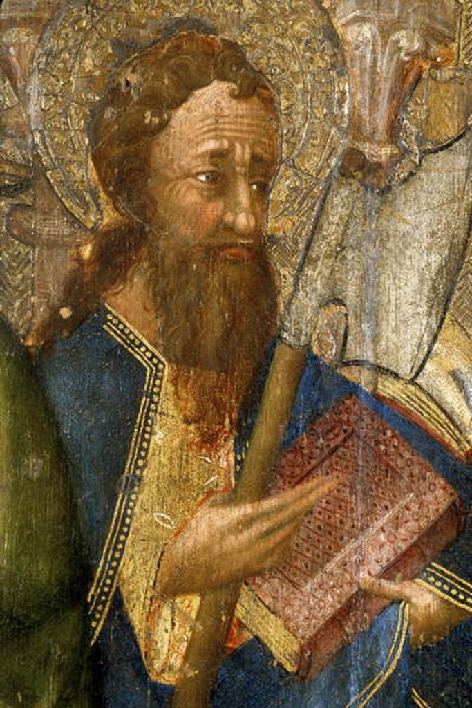 Detail of Picardy 081 - Laon - Museum - “” The Apotres”” - Master of the Hours of Rohan - oil painting on 15th century oak by Anonymous