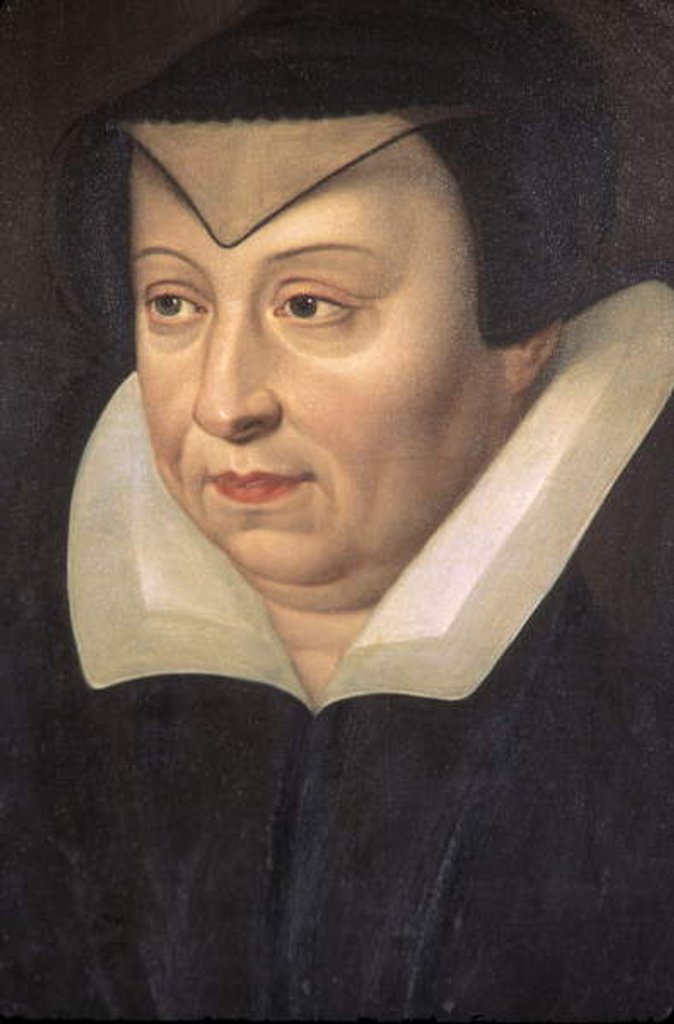 Detail of Indre & Loire N* 025 - Chateau d'Azay-le-Rideau - Room N* 4 - Portrait of Catherine de Medicis by Anonymous