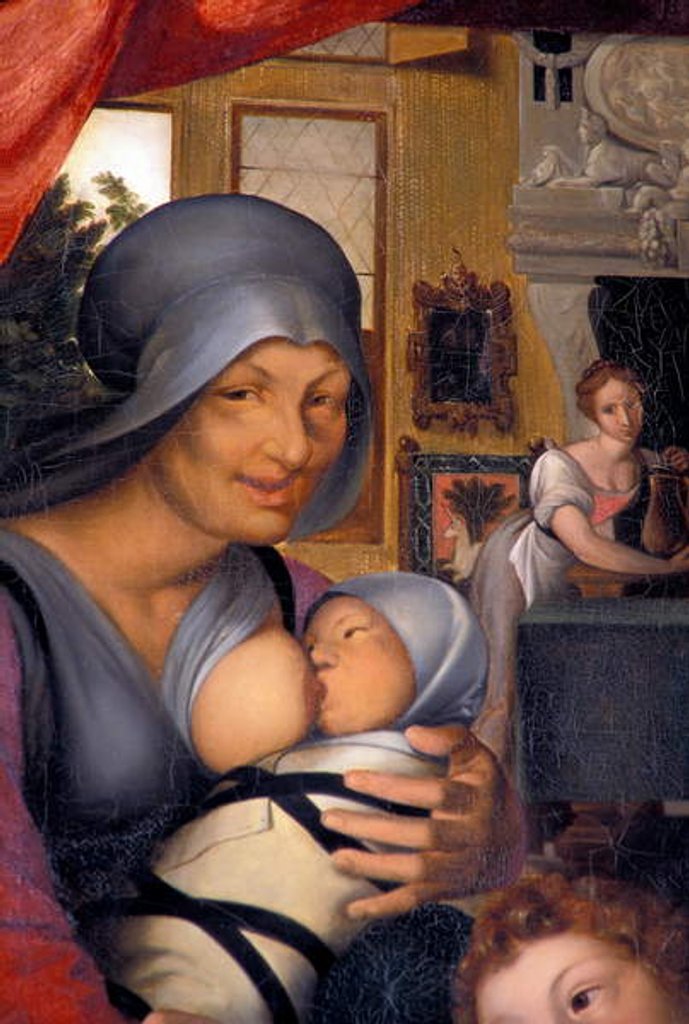 Detail of La dame au bain by Anonymous