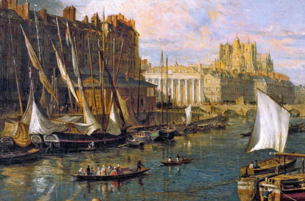 Detail of Loire Atlantique N* 121 - Nantes - Musee Dobree - “” The Port of Nantes”” - detail - by Parrot William in 1804 by Anonymous