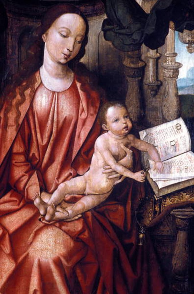 Detail of Loire Atlantique N* 132 - Nantes - Musee Dobree - The Virgin and Child by Anonymous