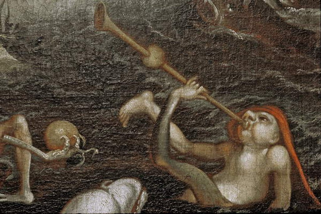 Detail of Metz - Museum - Detail painting by Pieter Huys by Anonymous