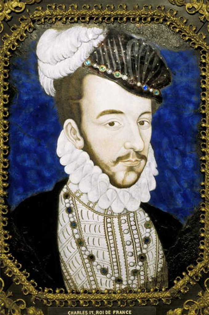 Detail of Metz - Museum - Enamel of Limoges of the 16th century - representing King Charles IX by Anonymous