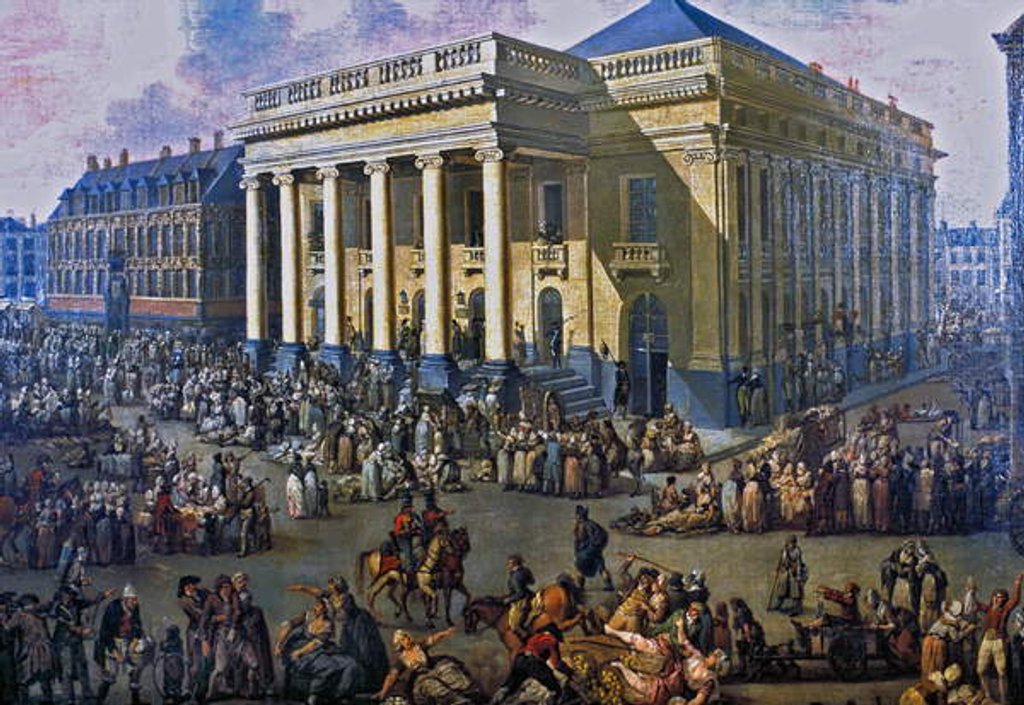 Detail of France - Departement du Nord - Lille - Musee Hospice Comtesse - Louis Joseph Watteau, dit Watteau de Lille: Lille, place du theatre by Anonymous