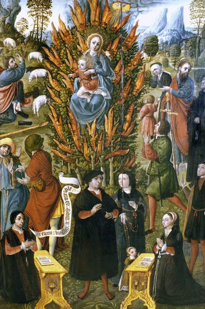 Detail of The Virgin with the burning bush by Anonymous