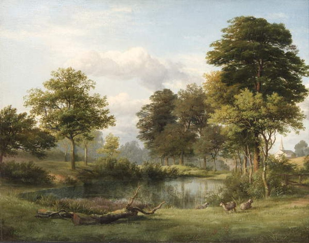 Detail of A Scene at Muswell Hill by Edmund Gill