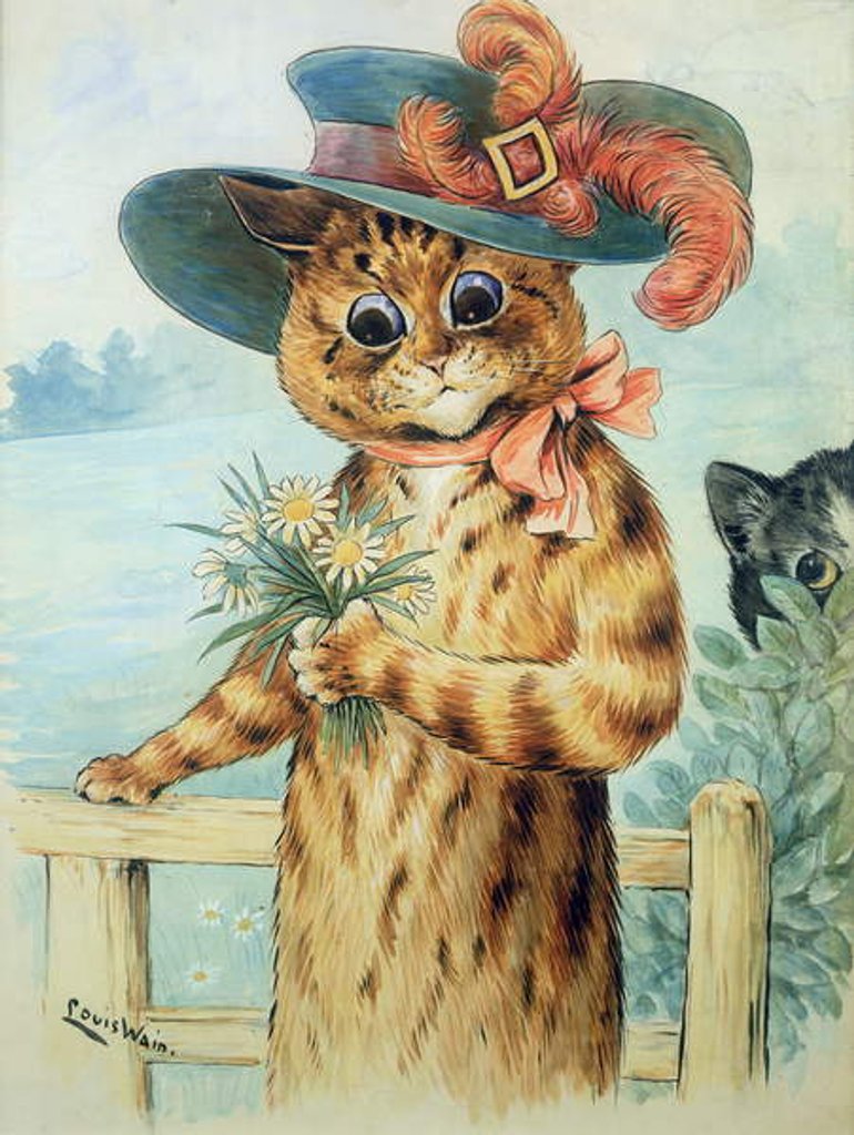 Detail of Flowers for the Duchess by Louis Wain