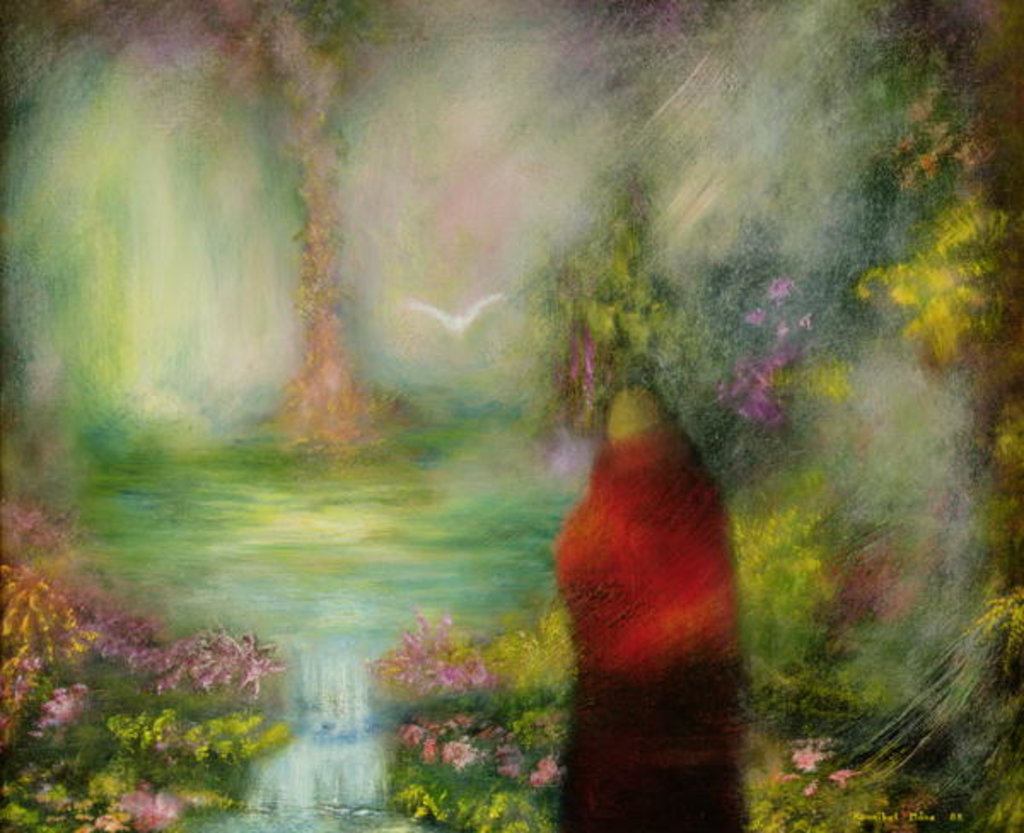 Detail of The Tibetan Monk, 1989 by Hannibal Mane