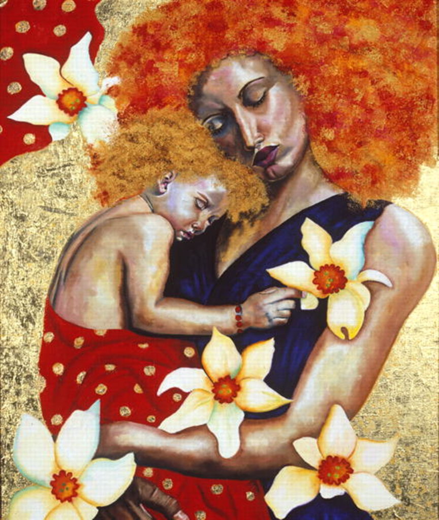 Detail of Mother and Child, 2003 by Hilary Dunne