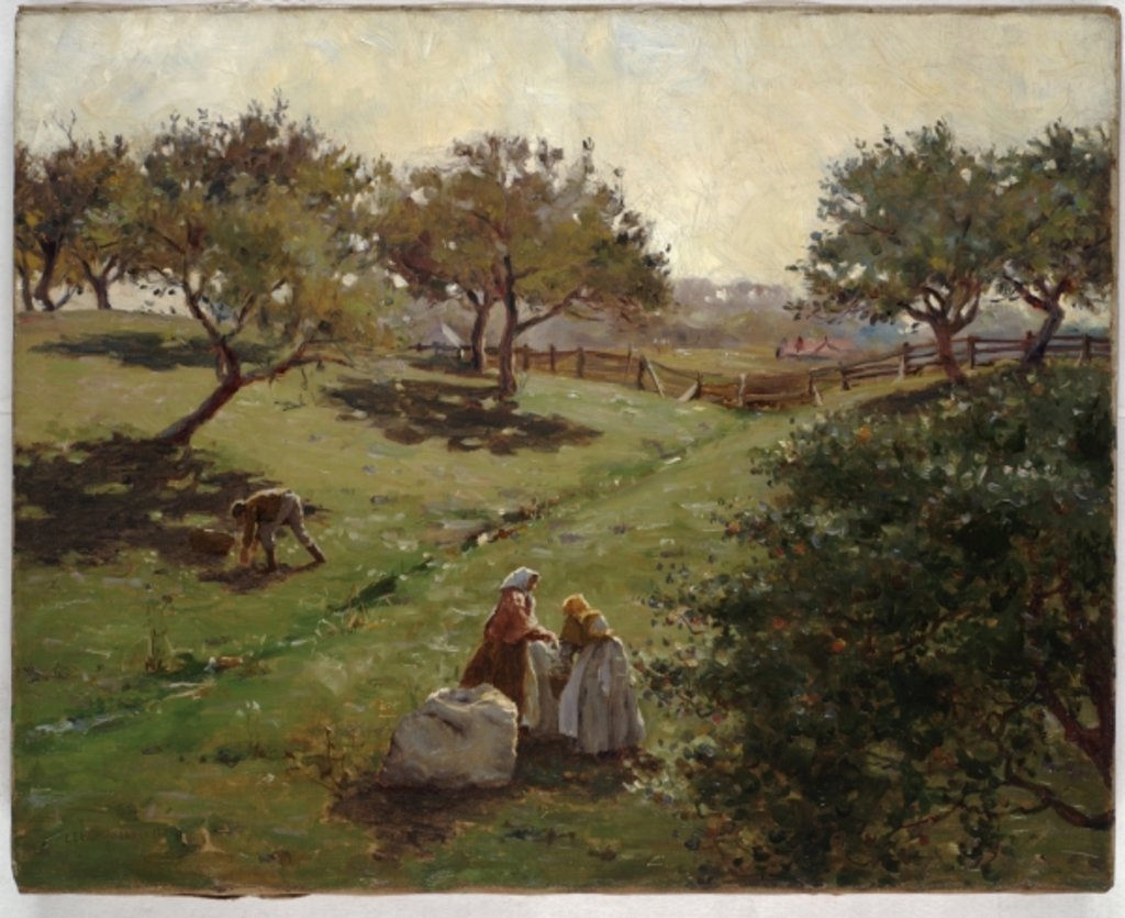 Detail of Apple orchard, 1892 by Luther Emerson van Gorder