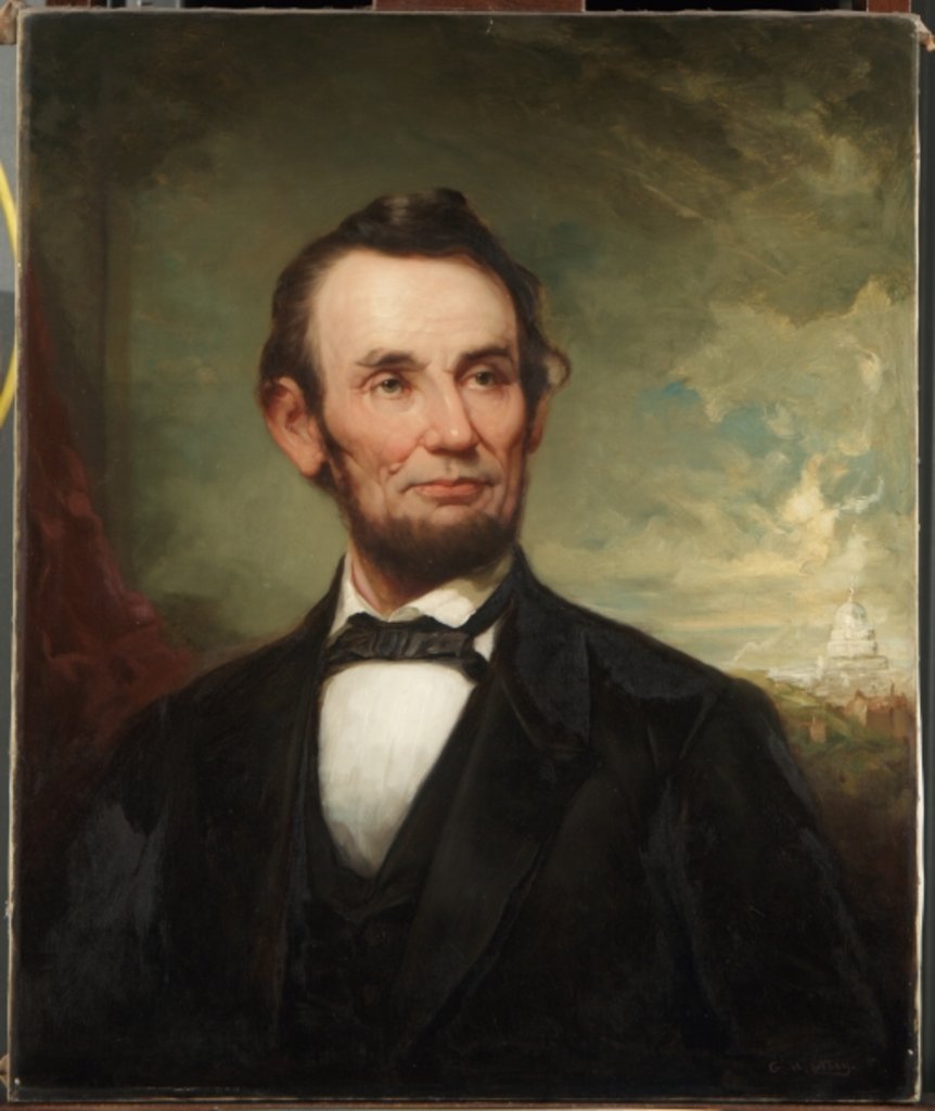 Detail of Abraham Lincoln by George Henry Story