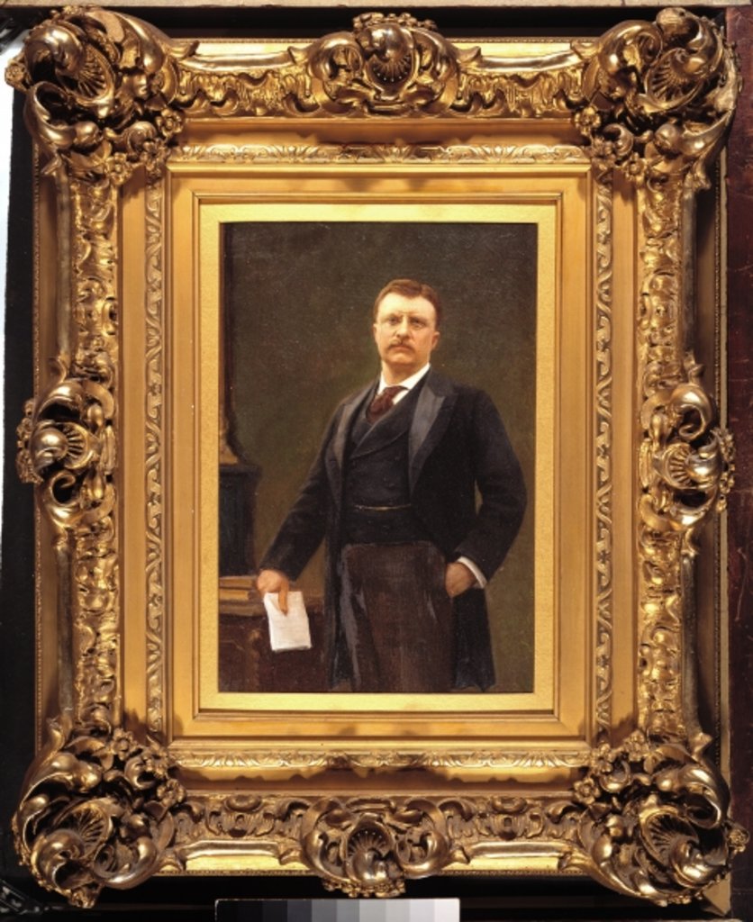 Detail of Theodore Roosevelt by Carl Johann Becker-Gundahl