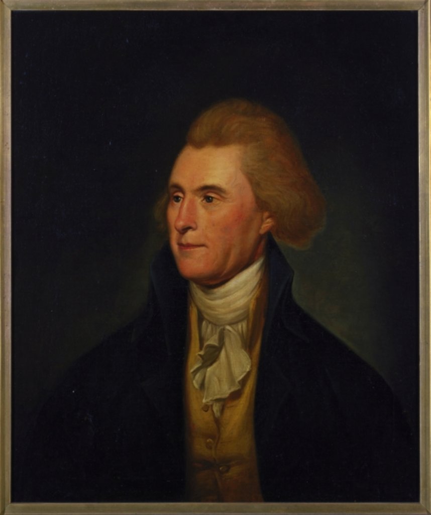 Detail of Thomas Jefferson, 1776 by Charles Willson Peale
