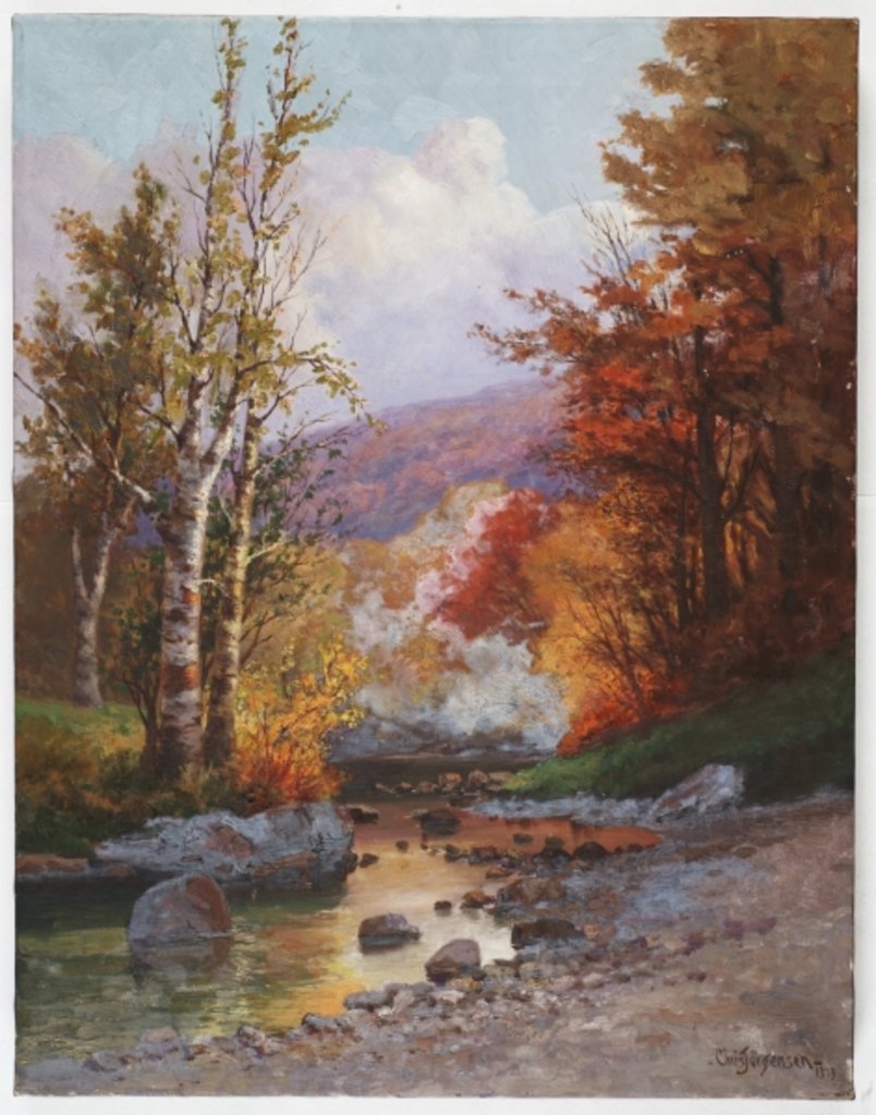 Detail of Autumn in the Berkshires, c.1919 by Christian Jorgensen