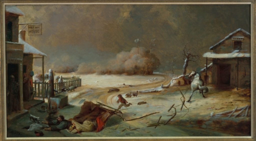 Detail of Half-way House, 1864 by David Gilmour Blythe