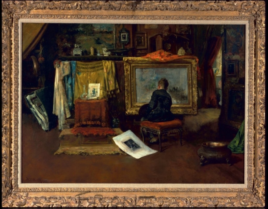 Detail of The Inner Studio, Tenth Street, 1882 by William Merritt Chase