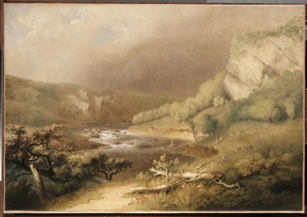 Detail of River Rapids, 1825 by Thomas Doughty