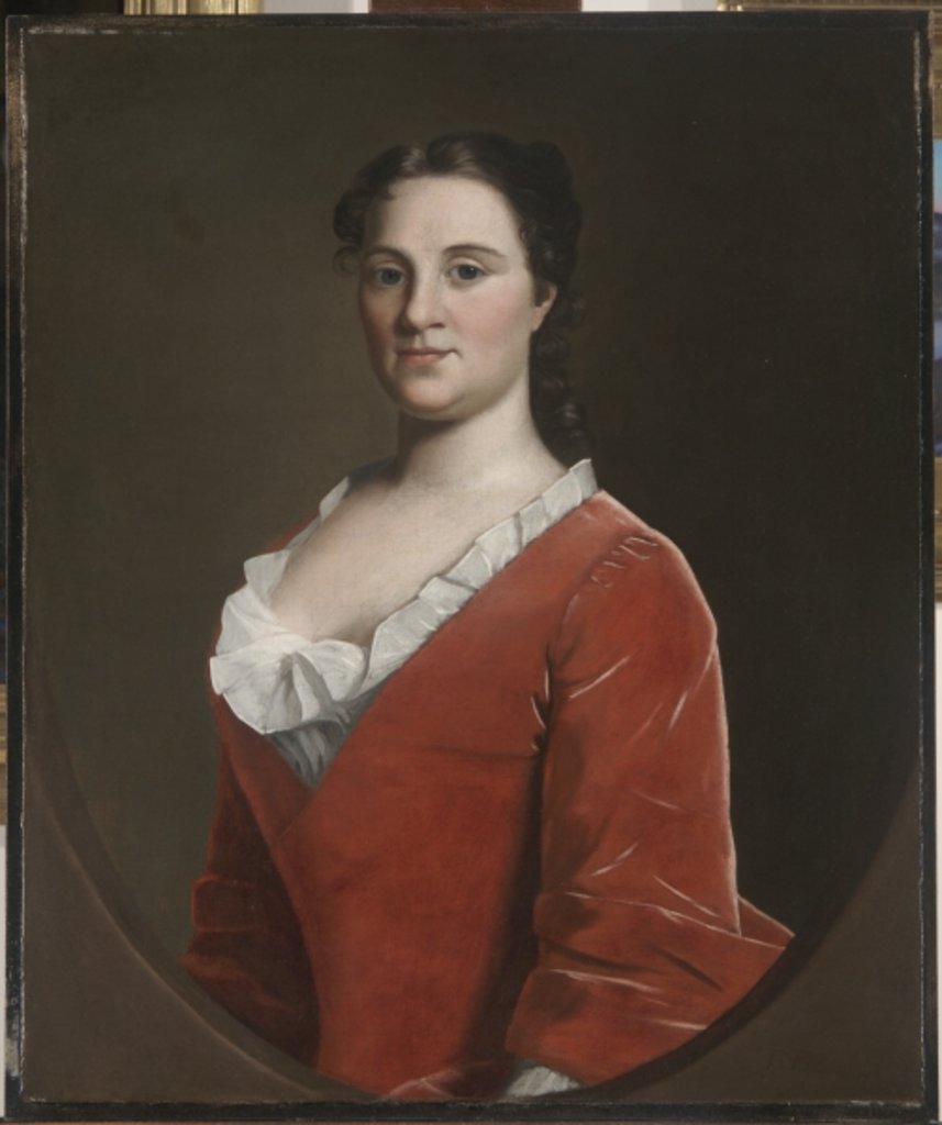 Detail of Mrs. Benjamin Lynde, Jr., c.1748 by Robert Feke