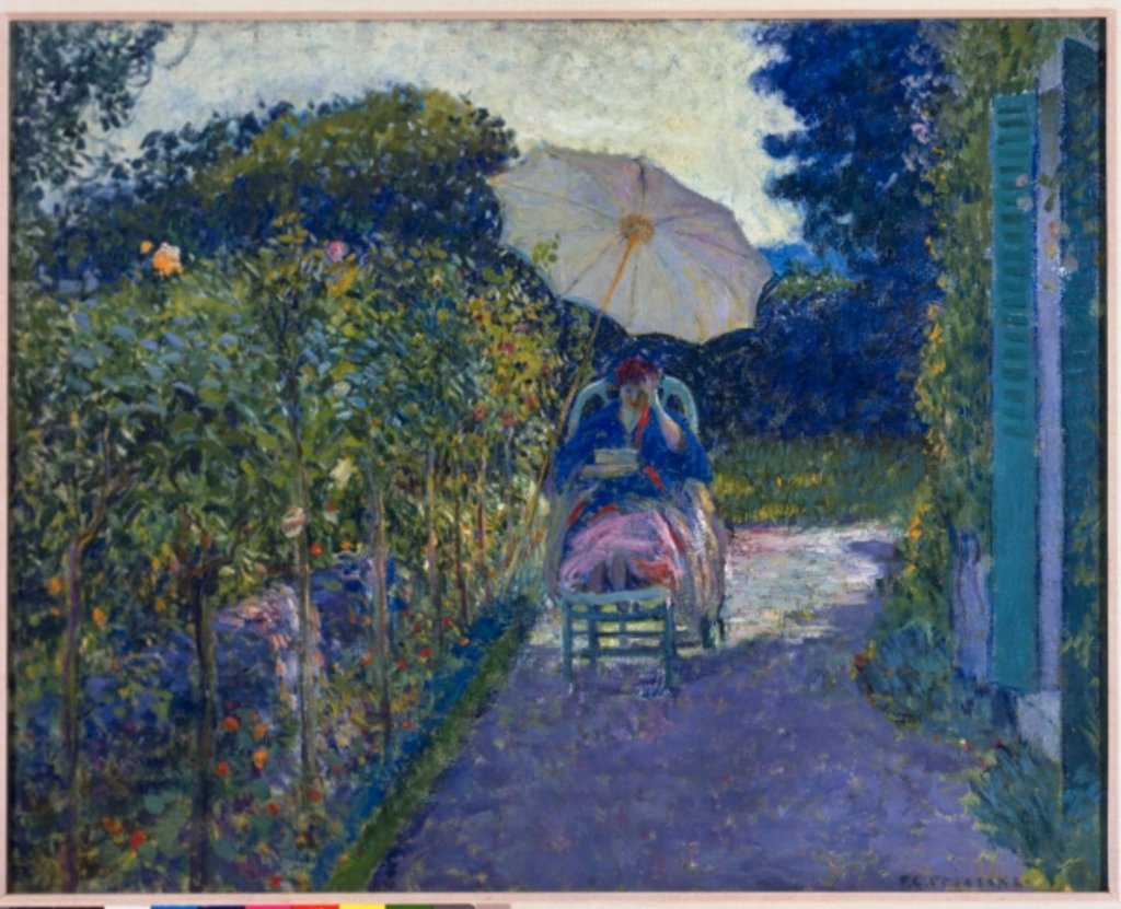 Detail of Woman Seated in a Garden, 1914 by Frederick Carl Frieseke