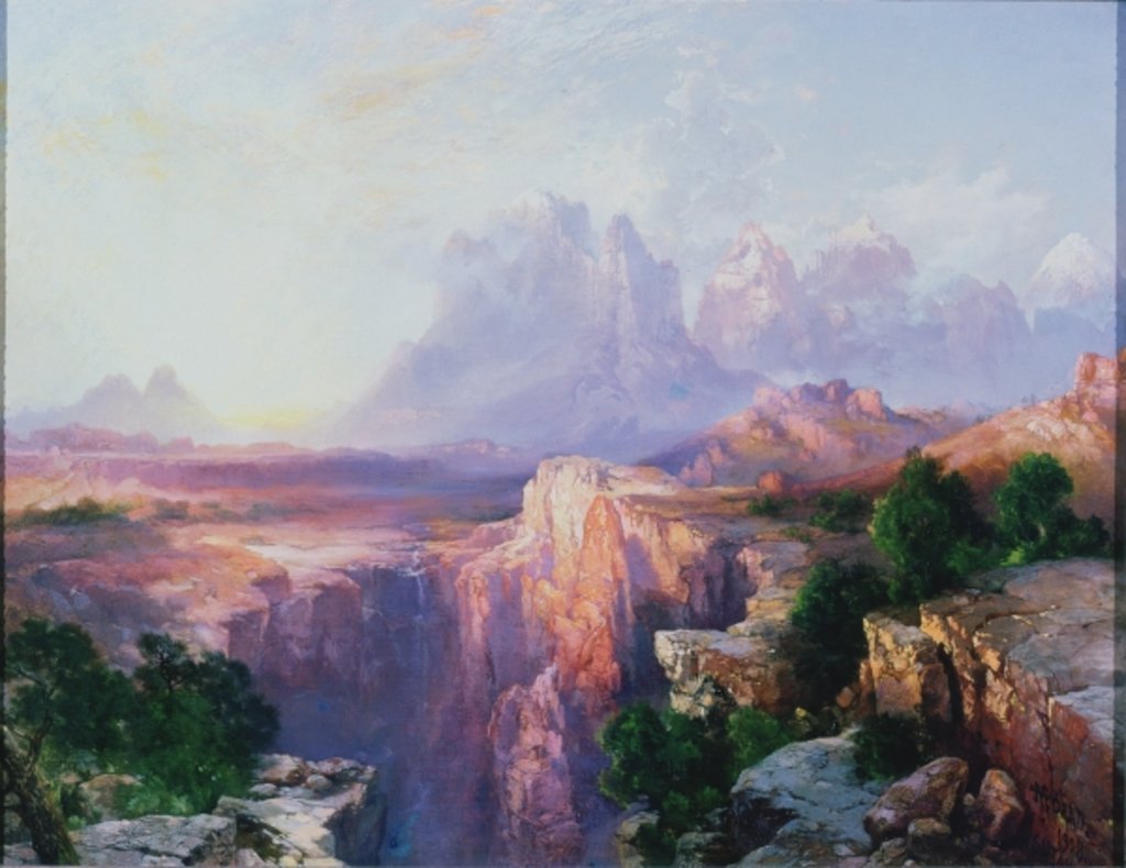 Detail of Rock Towers of the Rio Virgin, 1908 by Thomas Moran
