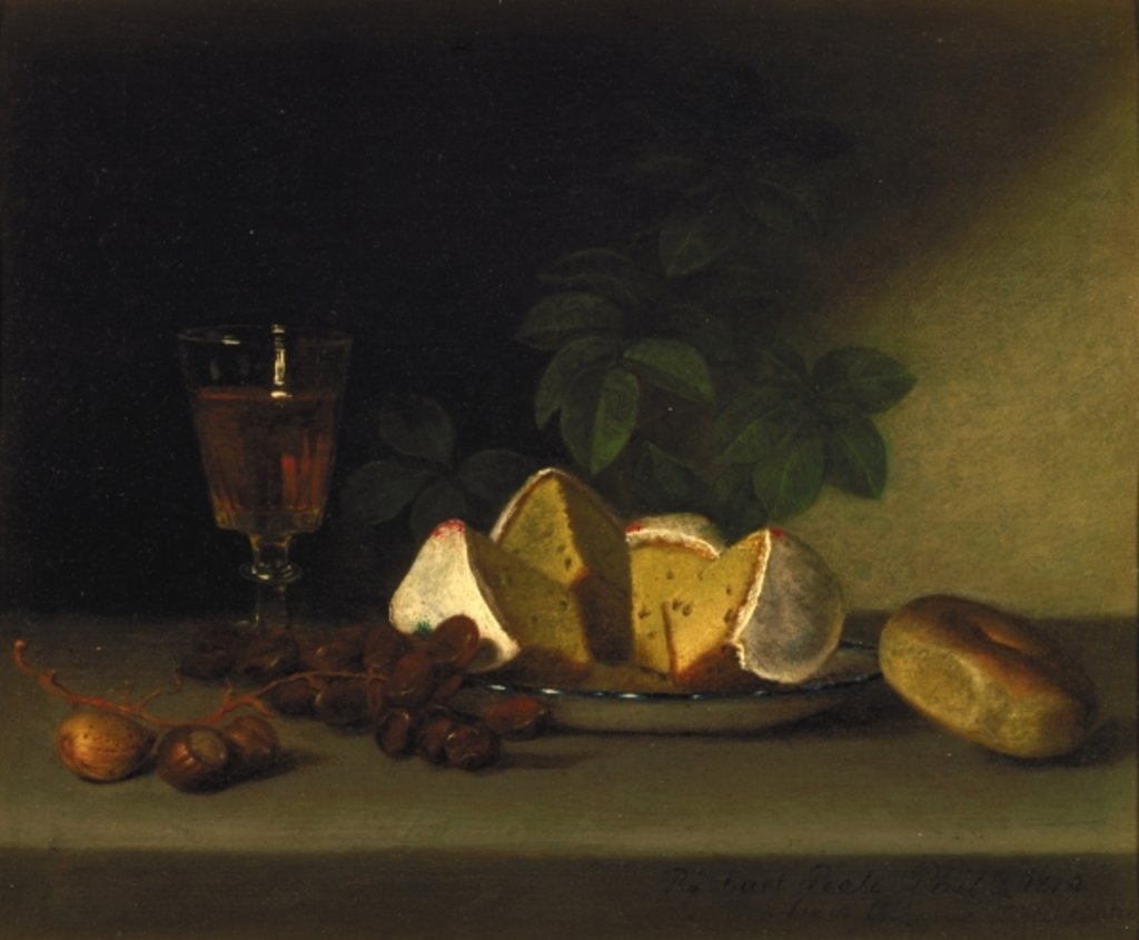 Detail of Still Life with Wine, Cake, and Nuts, 1819 by Raphaelle Peale