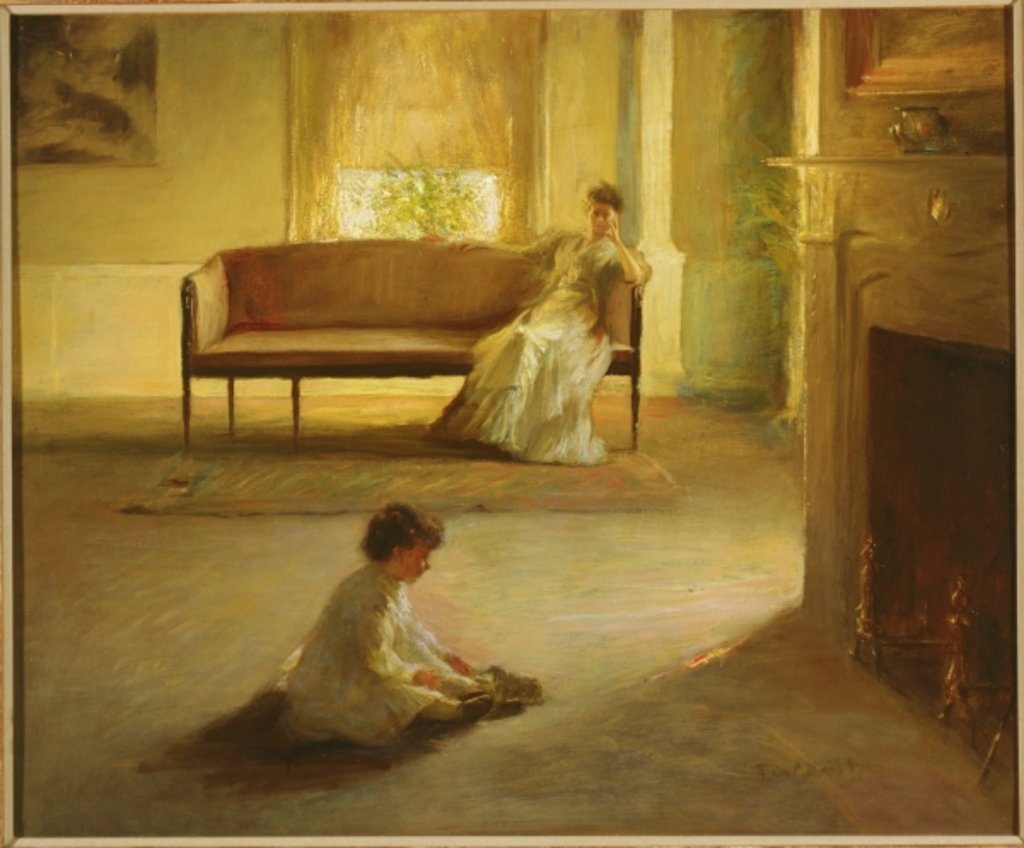 Detail of Interior with Mother and Child by Edmund Charles Tarbell