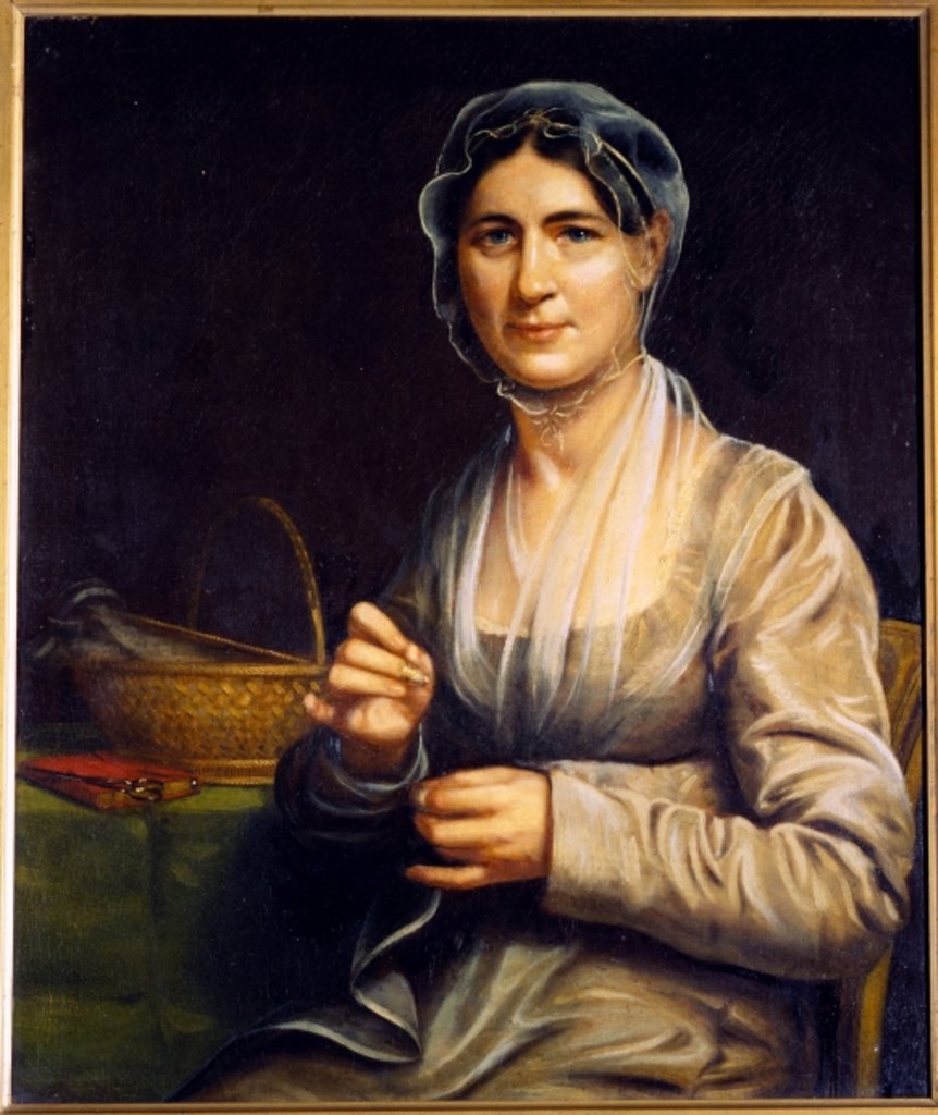 Detail of Tacy Shoemaker, 1818 by Charles Willson (attr.to) Peale