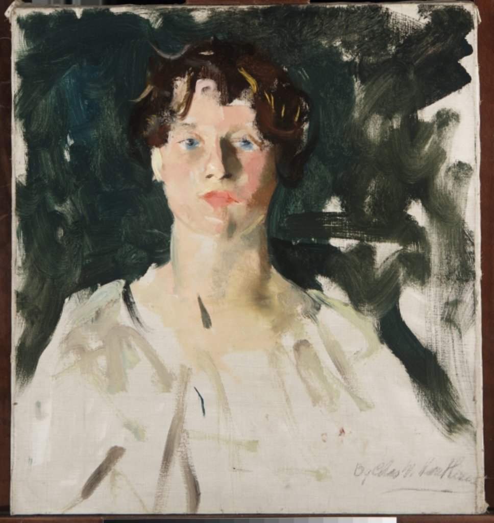 Detail of Portrait of a woman by Charles Webster Hawthorne