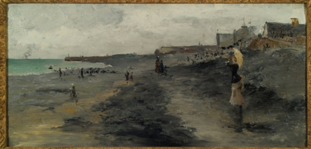 Detail of Beach by Dieppe, 1881 by Frank Myers Boggs