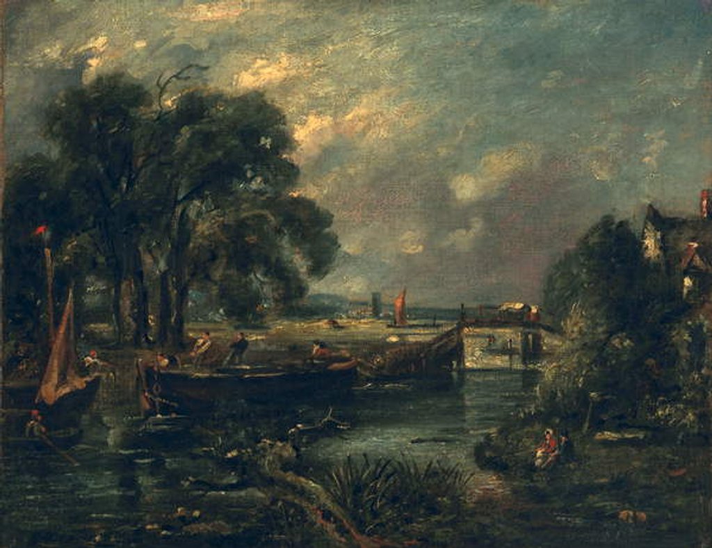 Detail of Barges on the Stour by John Constable