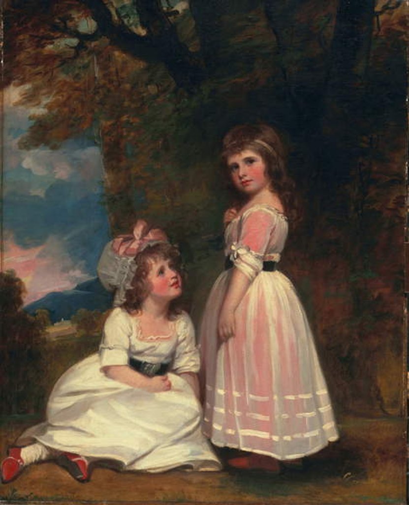 Detail of Margaret Beckford, later Margaret Orde, and Susan Euphemia Beckford, later Duchess of Hamilton: The Beckford Children, c.1789-91; by George Romney