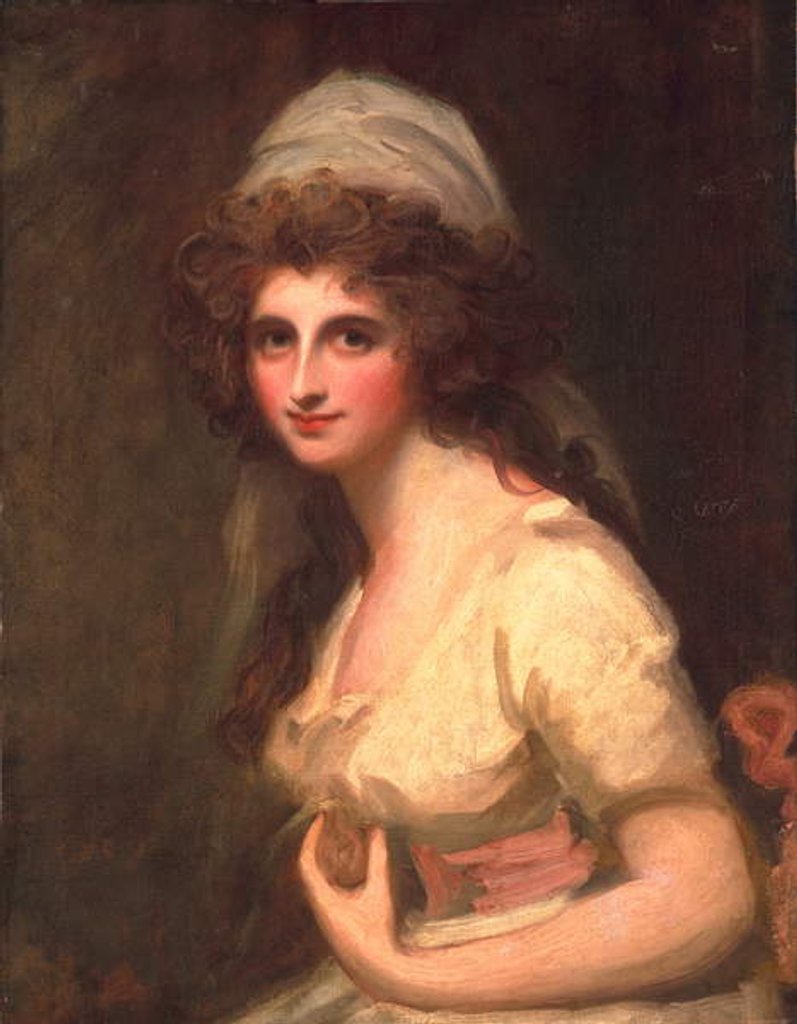 Detail of Emma Hart in a white turban, c.1791 by George Romney