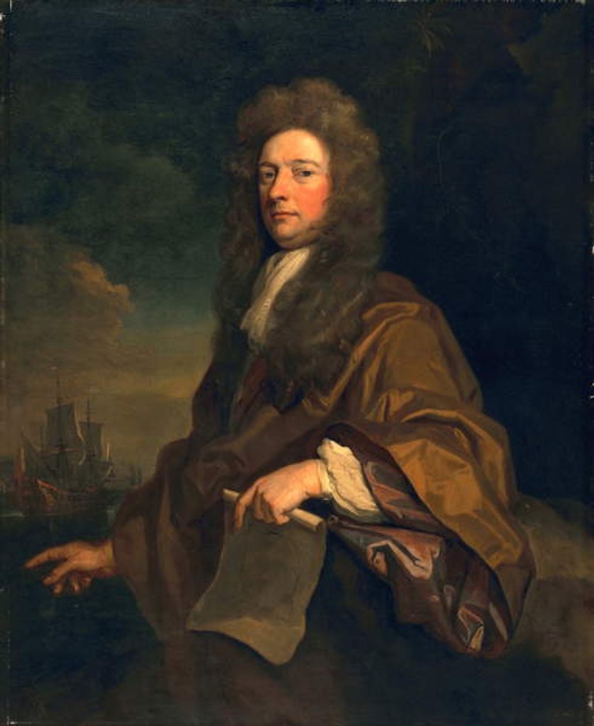 Detail of Sir William Robinson, Knt., 1693 by Godfrey Kneller